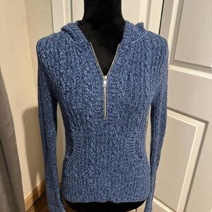 DKNY blue Women's Hooded Sweater